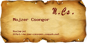 Mojzer Csongor névjegykártya
