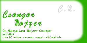 csongor mojzer business card
